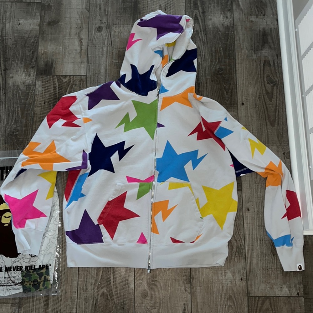 XL Bape star hoodie